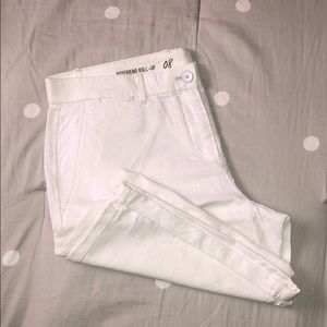 GAP Boyfriend Linen Blend Roll-Up Shorts